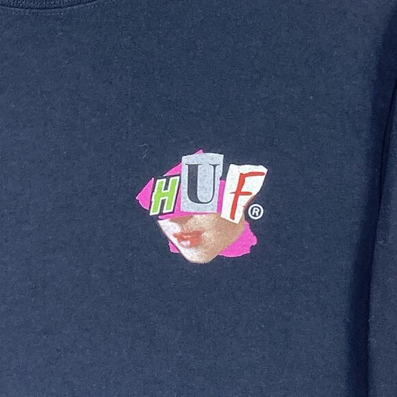 Huf Erotica Renaissance Shirt Mens M Black Desire Girls Streetwear Graffiti Art - Picture 3 of 8